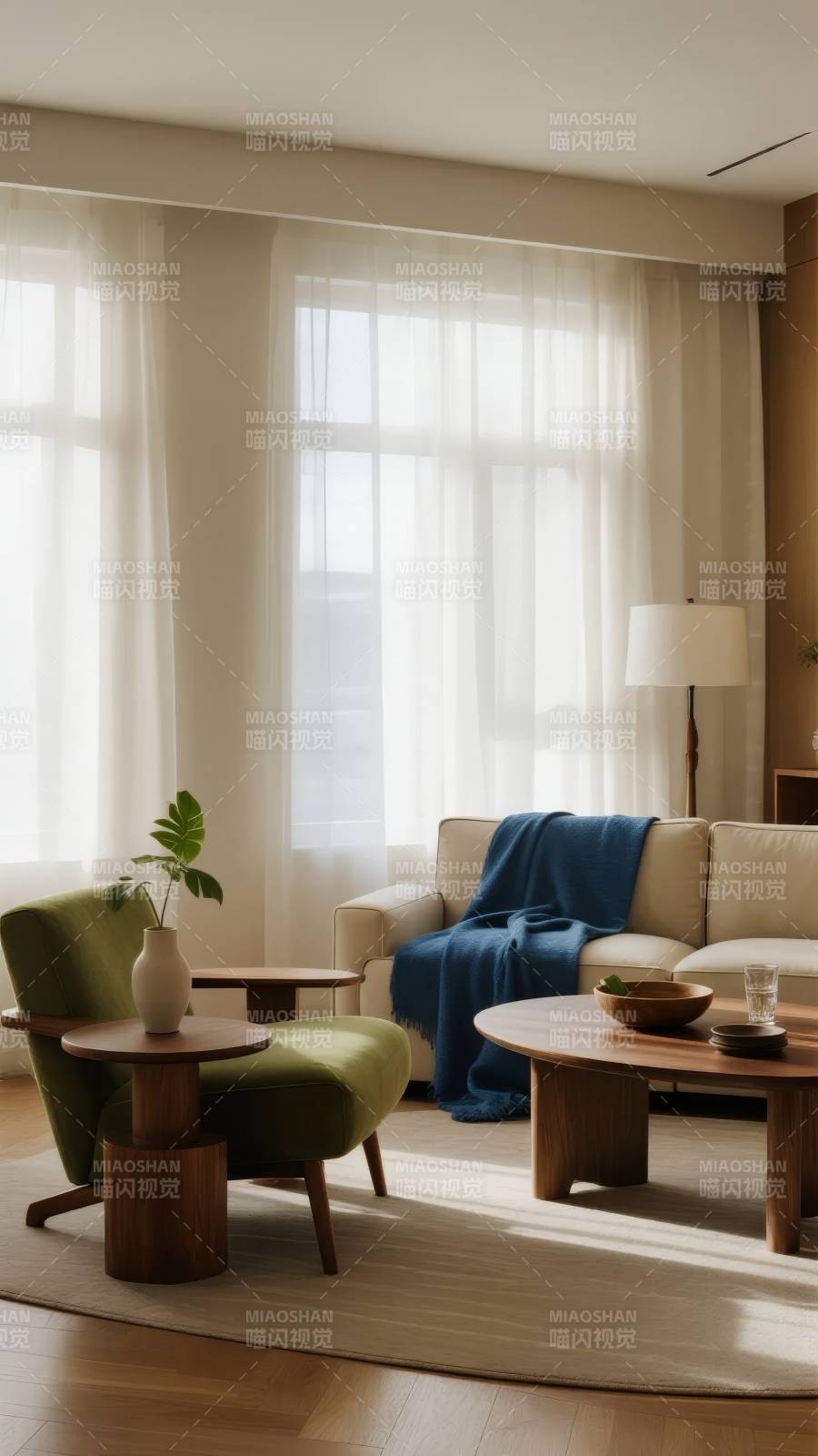 温馨现代客厅一角图片