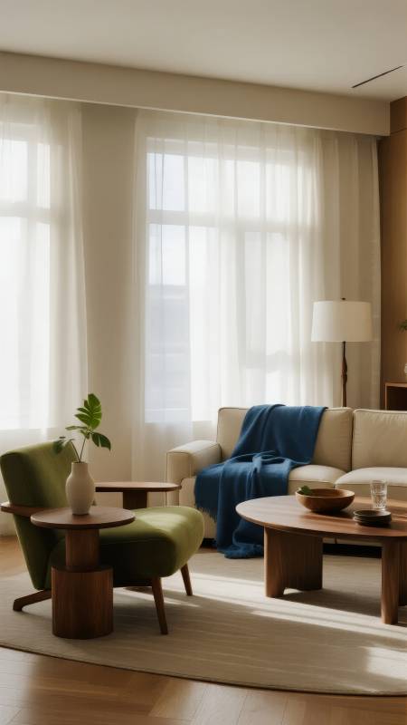 温馨现代客厅一角图片