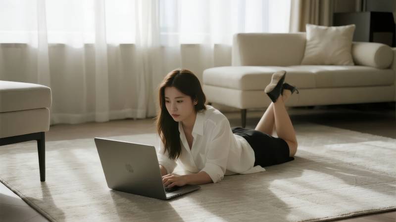 居家办公的优雅时刻图片