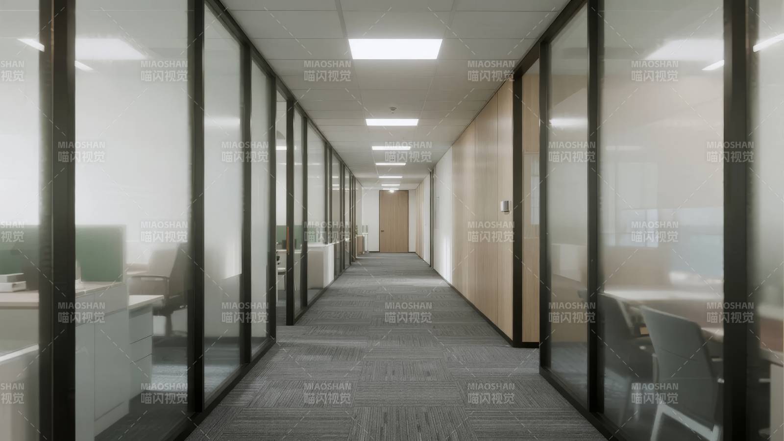 现代办公走廊图片