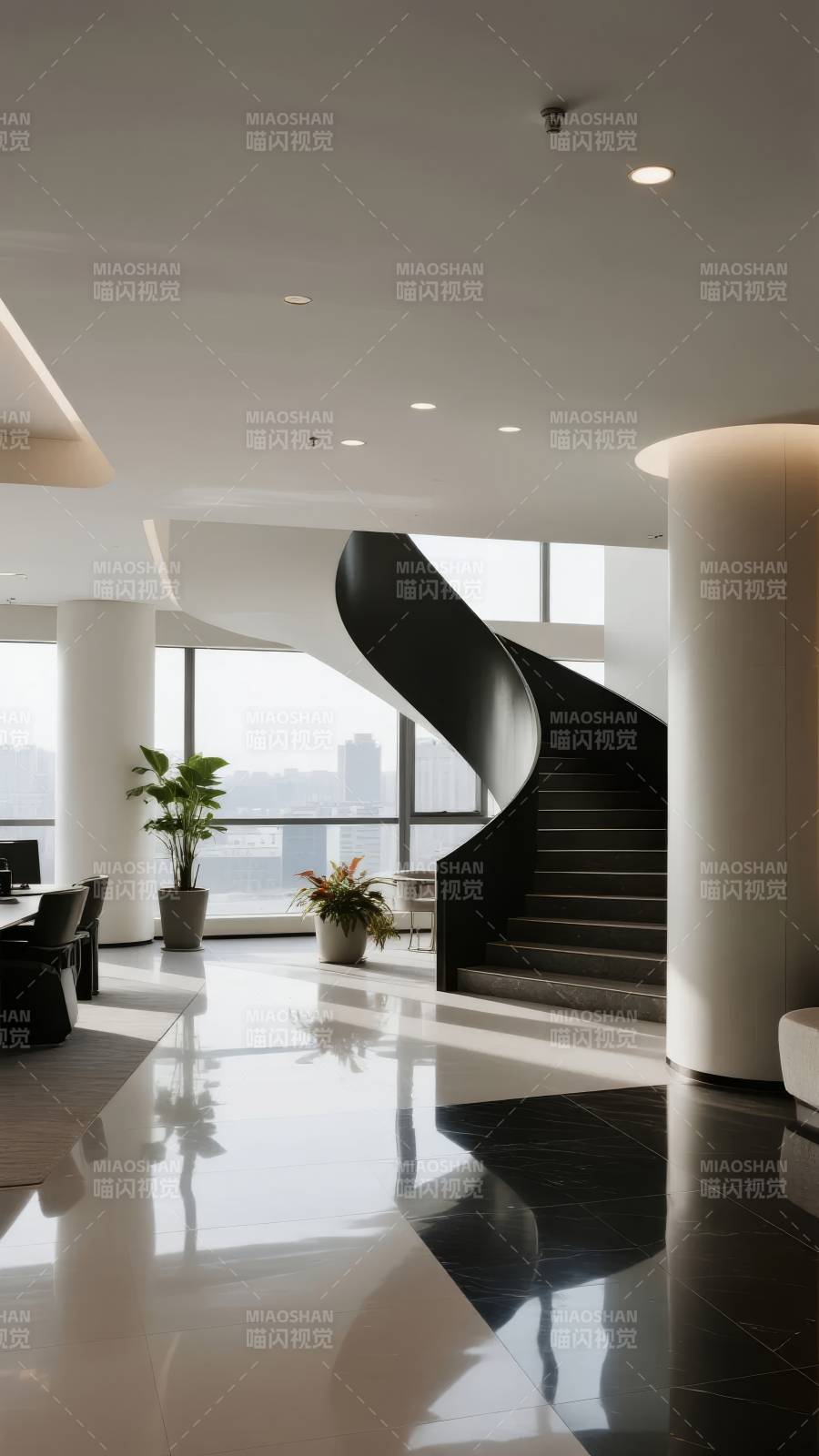 现代螺旋楼梯大厅图片