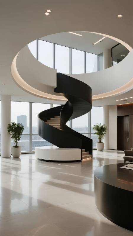 螺旋楼梯现代大厅图片