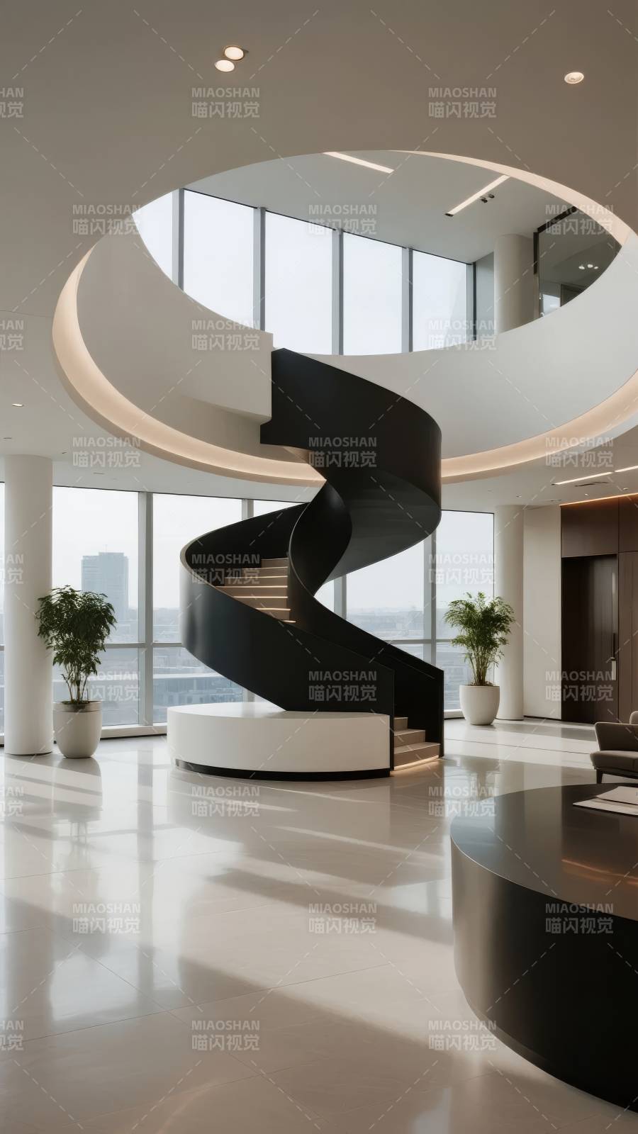 螺旋楼梯现代大厅图片