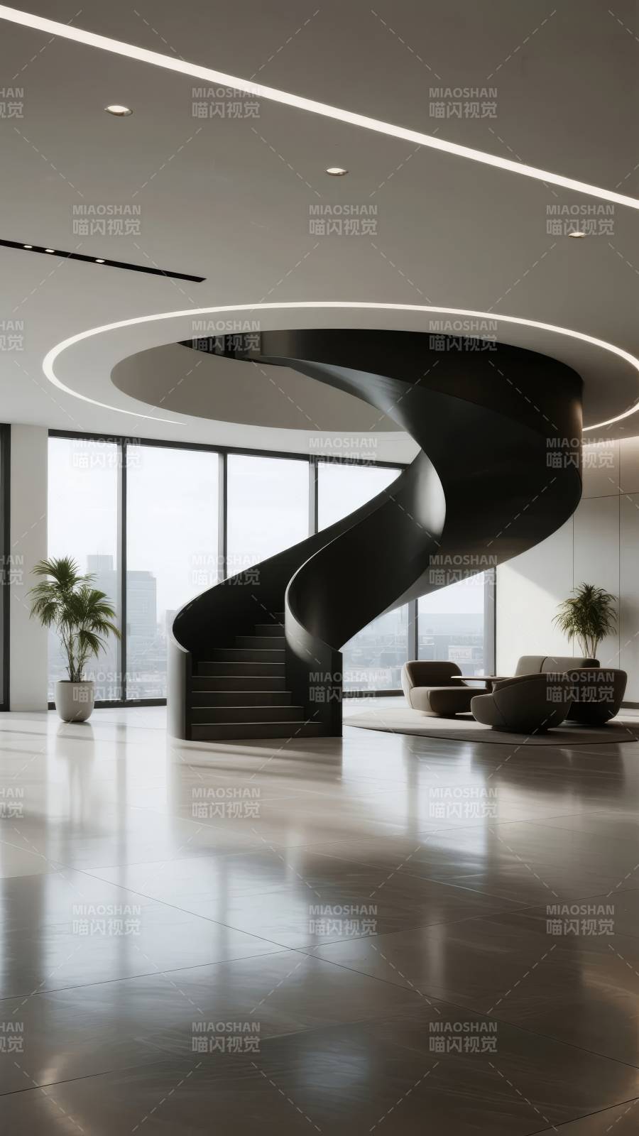 螺旋楼梯现代空间图片