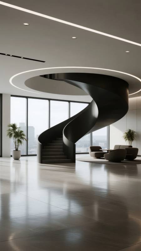 螺旋楼梯现代空间图片