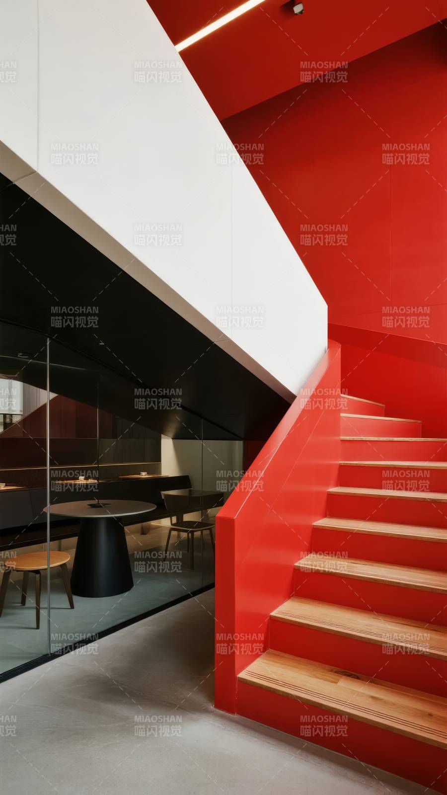红阶木梯 现代空间图片