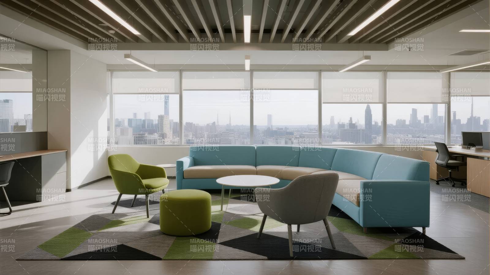 现代办公休闲区图片