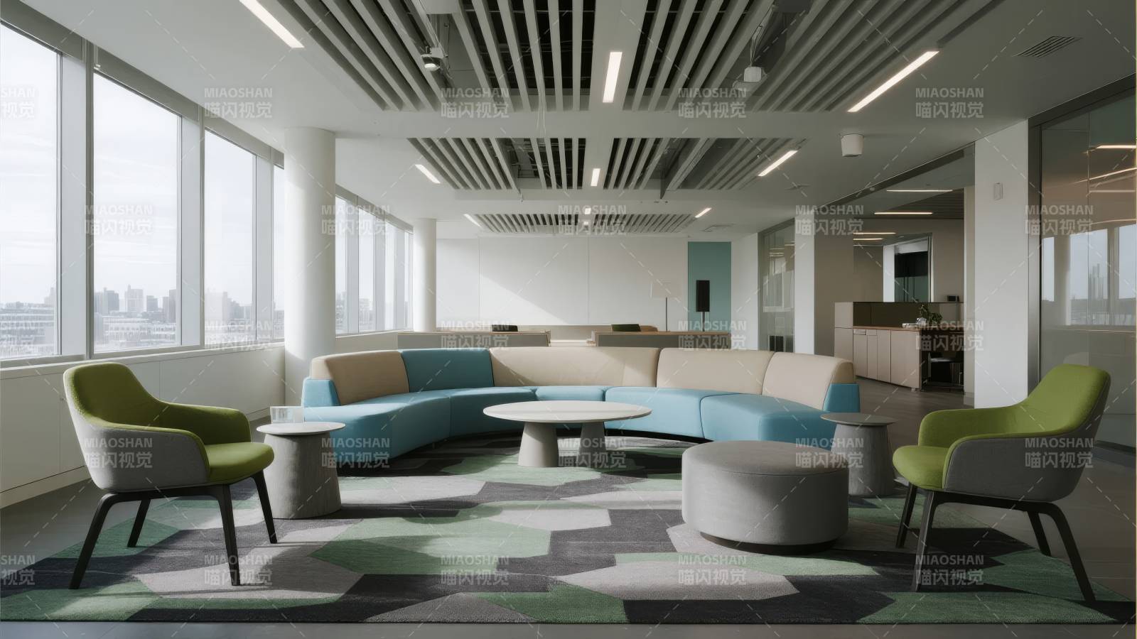 现代办公休闲区图片