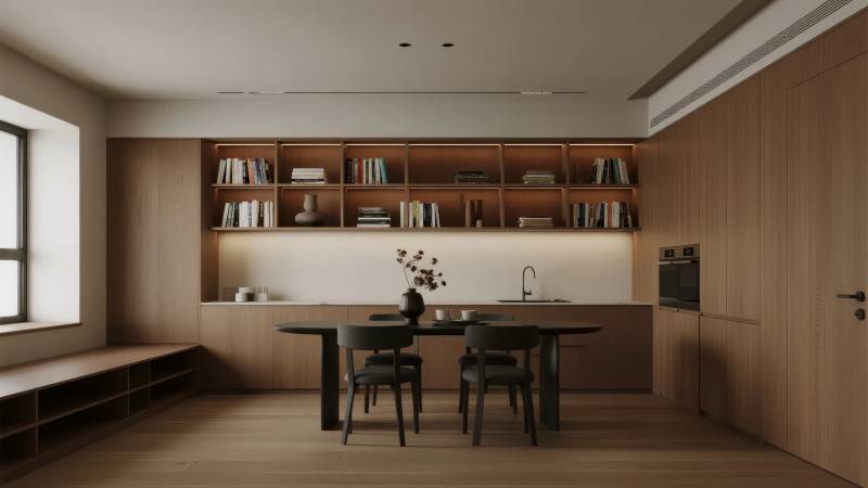 现代简约书房设计图片