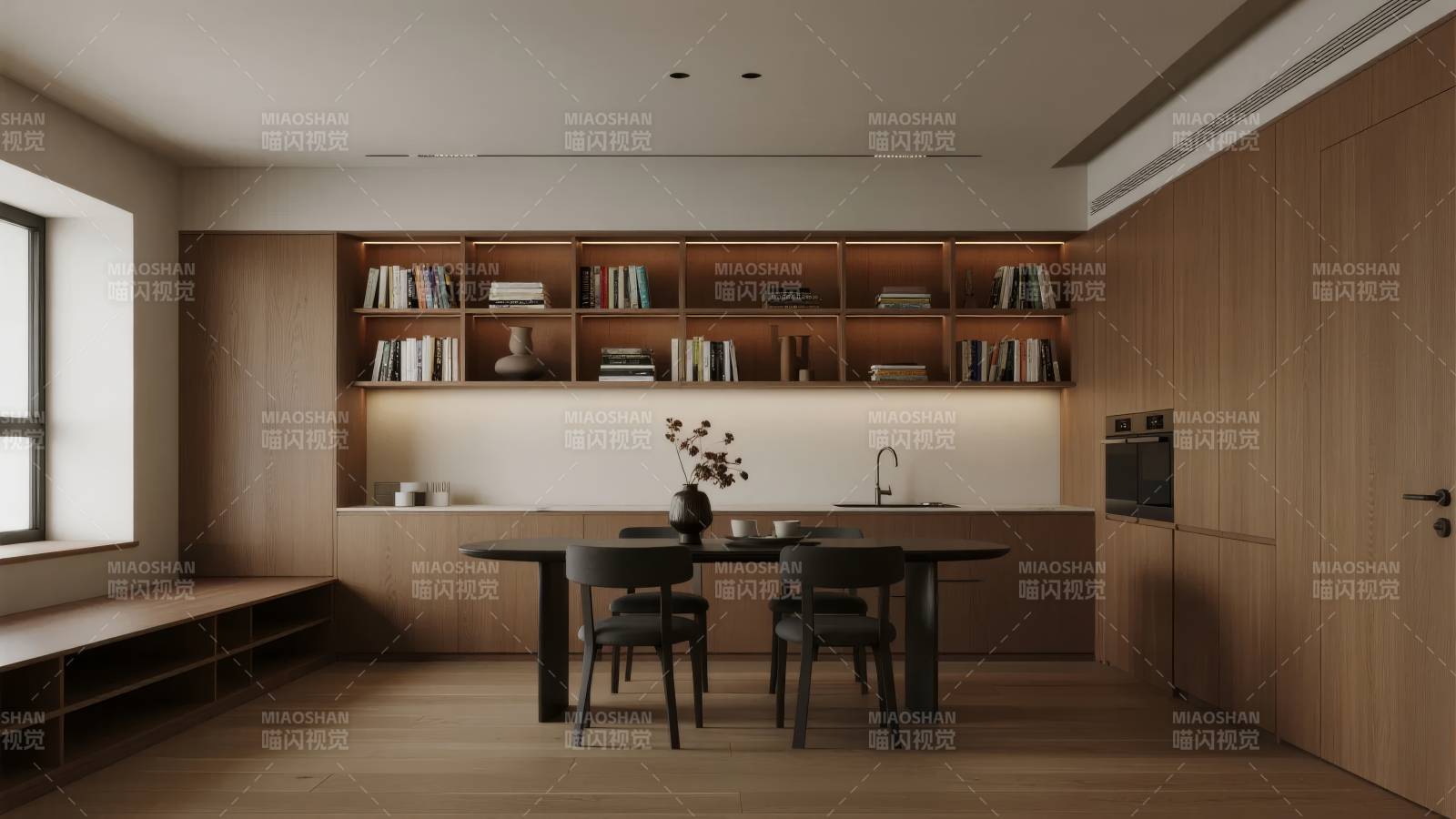 现代简约书房设计图片