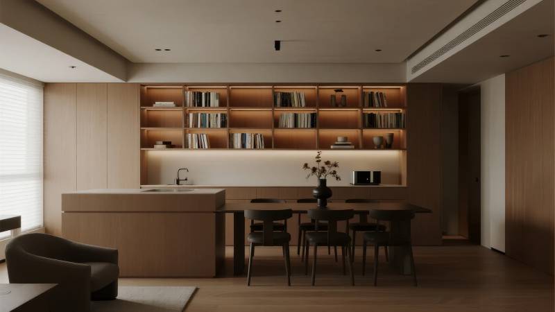 现代简约书房设计图片