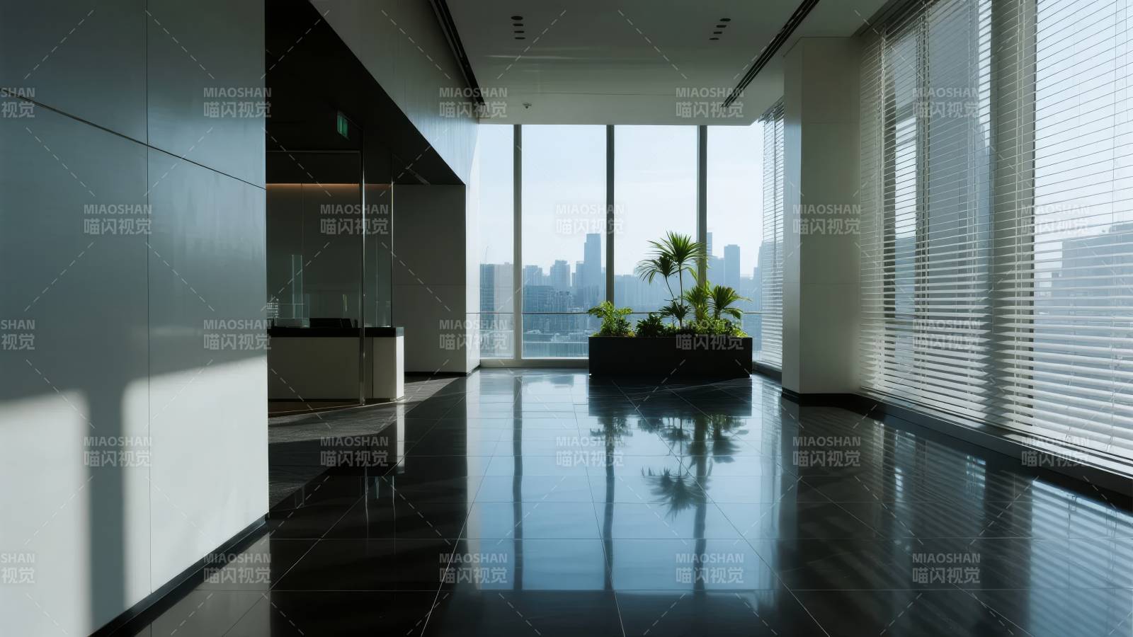 现代办公室大厅图片