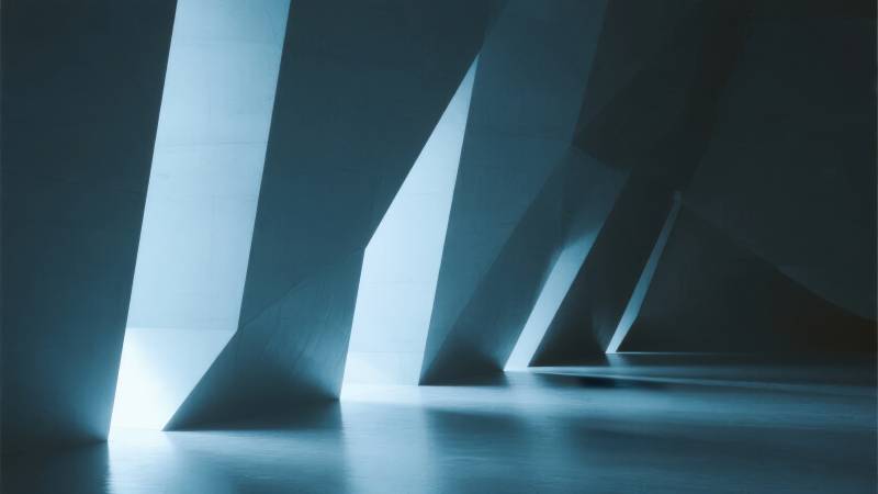 光影交错的几何空间图片