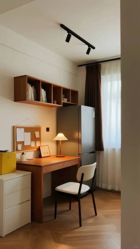 温馨简约书房一角图片