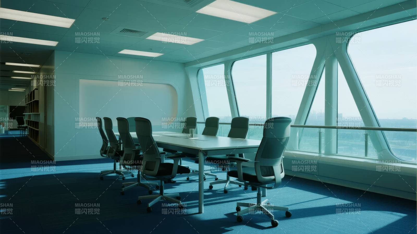 现代会议室海景图片