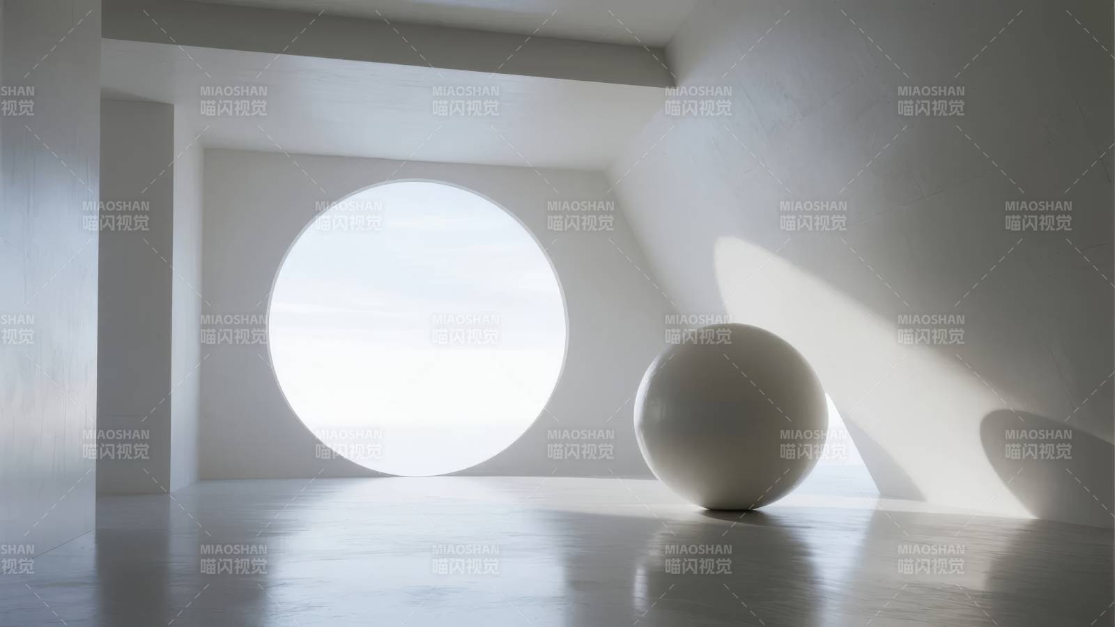 光影中的球体图片