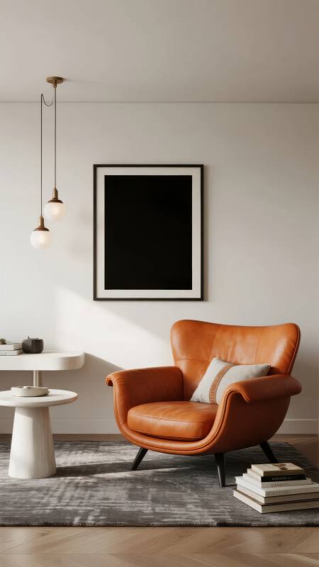 现代简约客厅一角图片