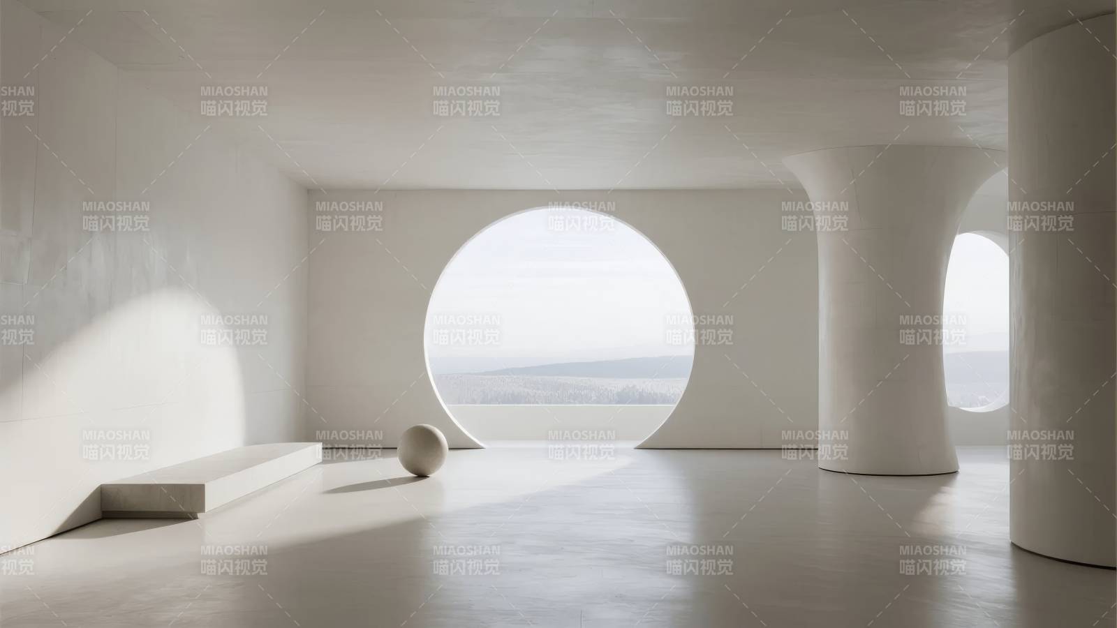 极简空间光影图片