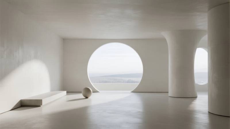 极简空间光影图片