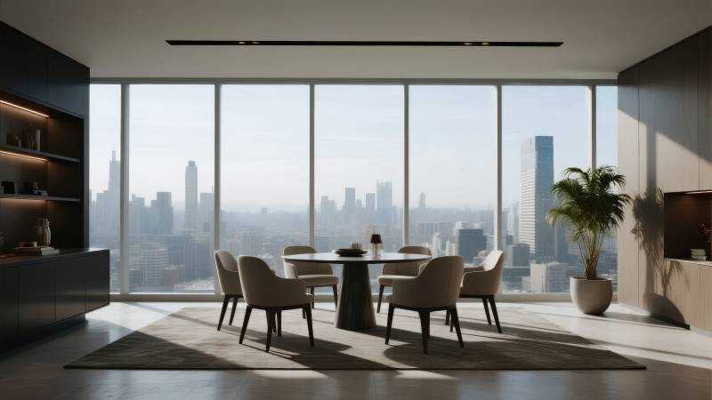 都市全景餐厅图片