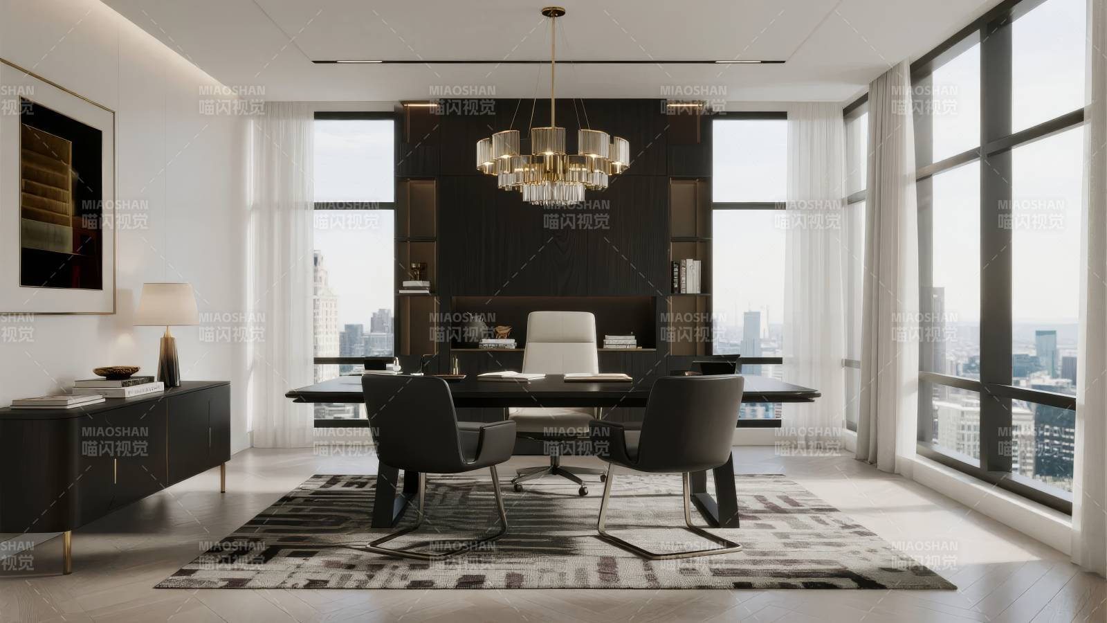 现代都市书房设计图片