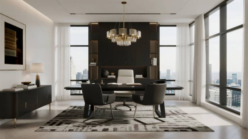 现代都市书房设计图片