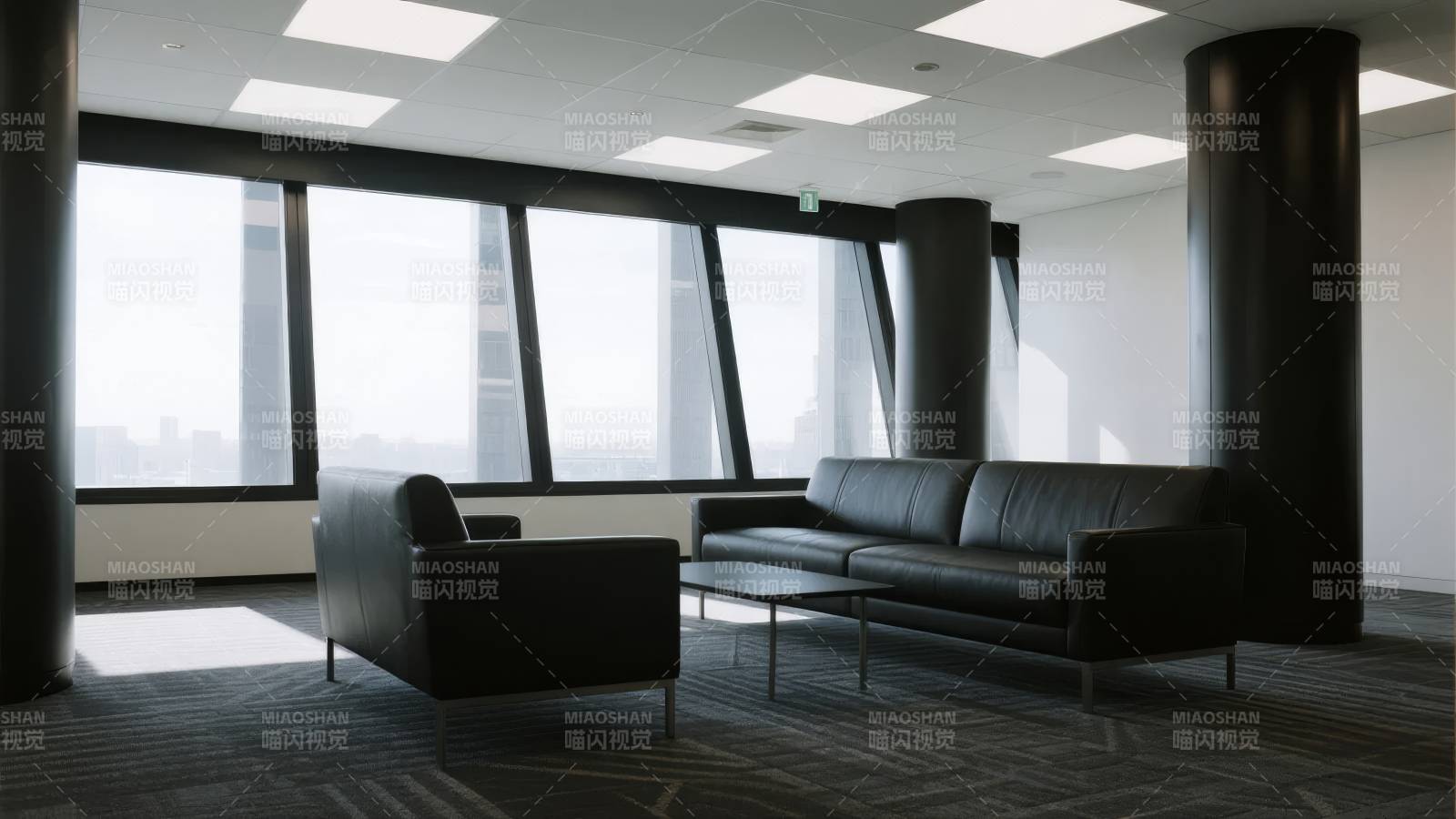 现代办公室休息区图片