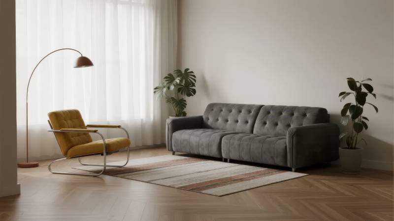 现代简约客厅布置图片