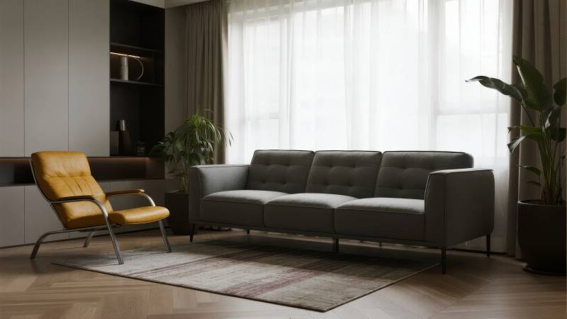 现代简约客厅布置图片