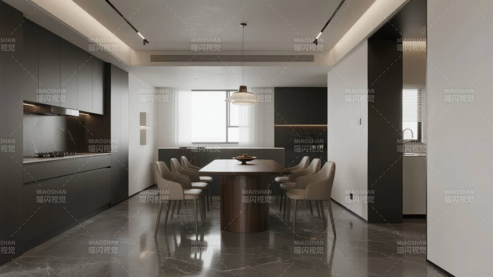 现代简约厨房餐厅图片