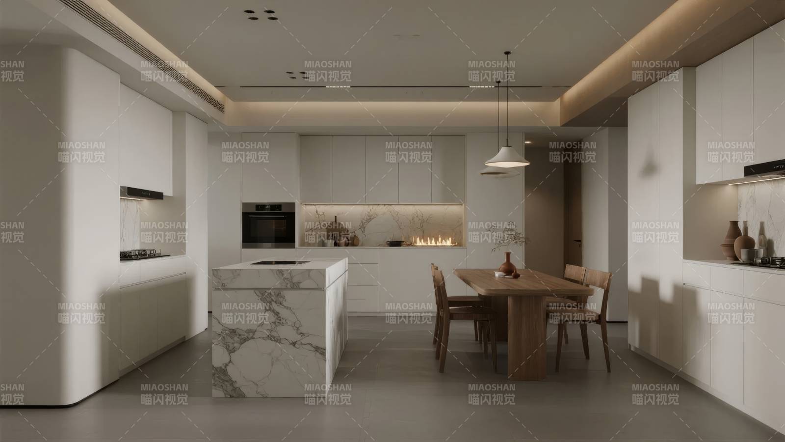 现代简约厨房餐厅图片