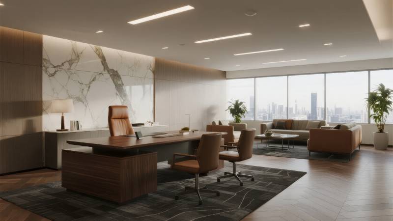 现代办公室全景图片
