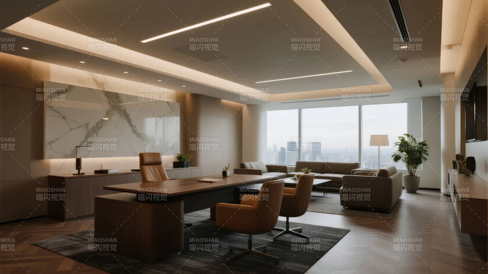 现代简约办公室图片