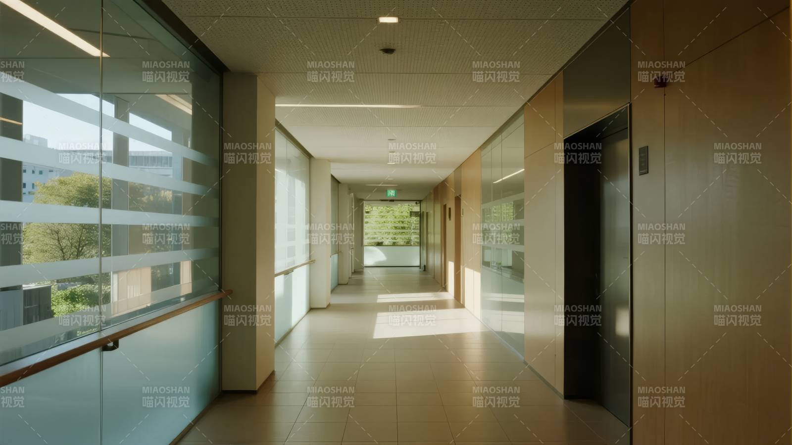 现代办公走廊图片