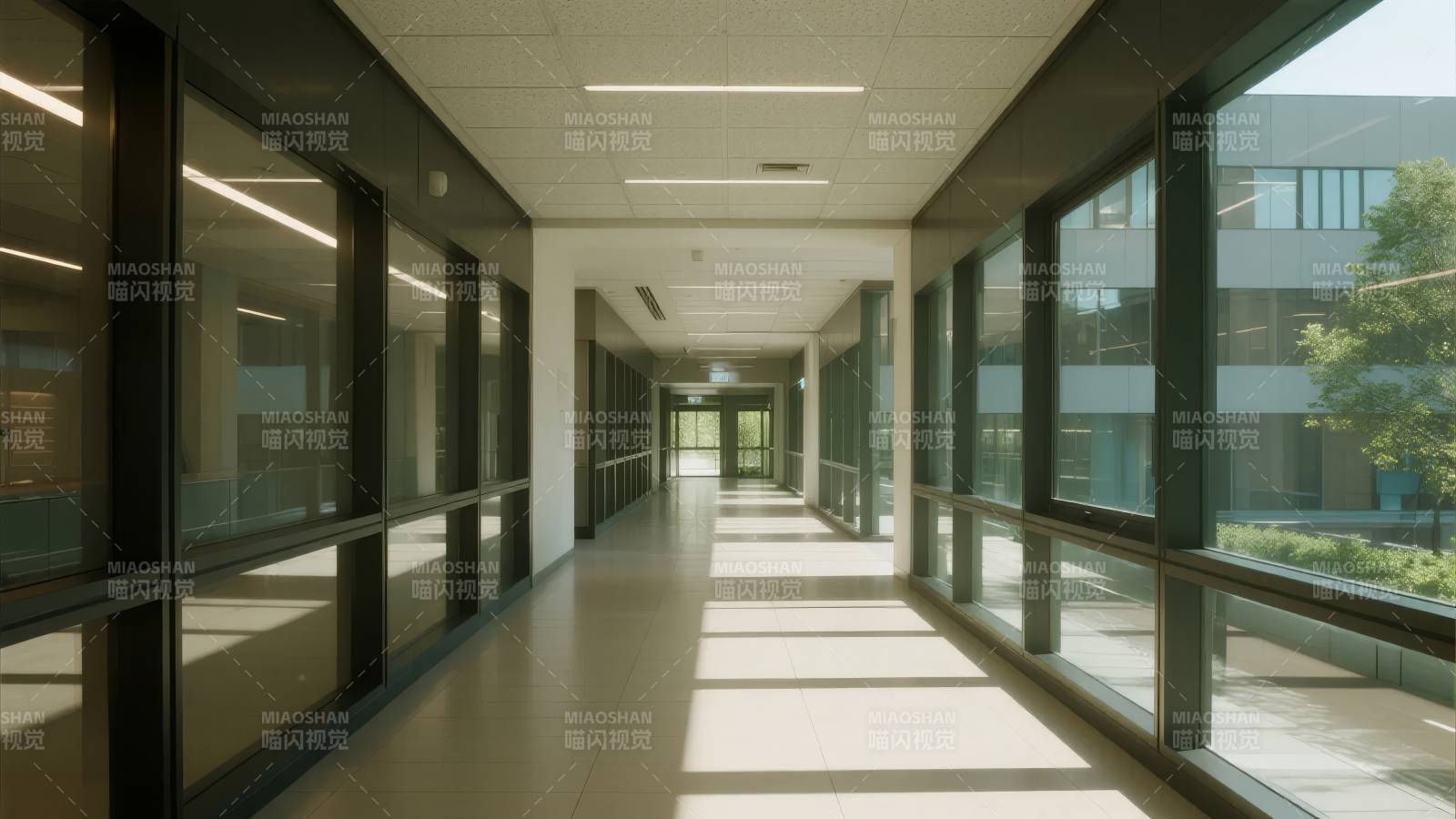 现代建筑走廊图片