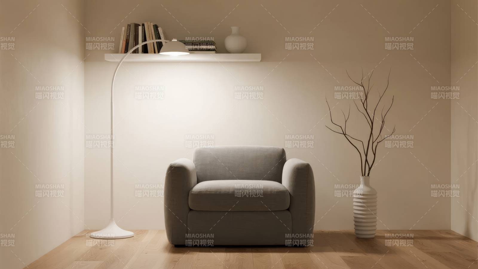 简约客厅一角图片