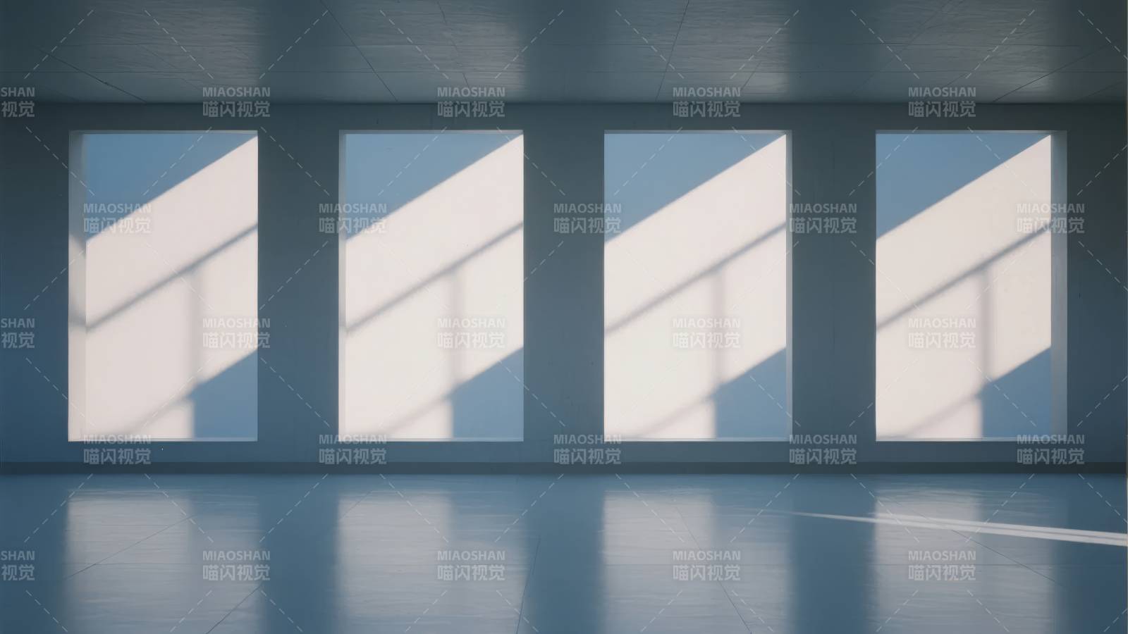 光影交错的窗景图片