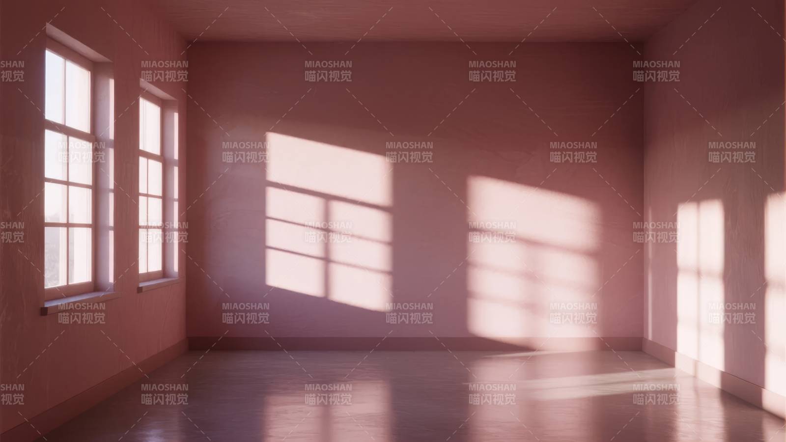 光影交错的空房间图片