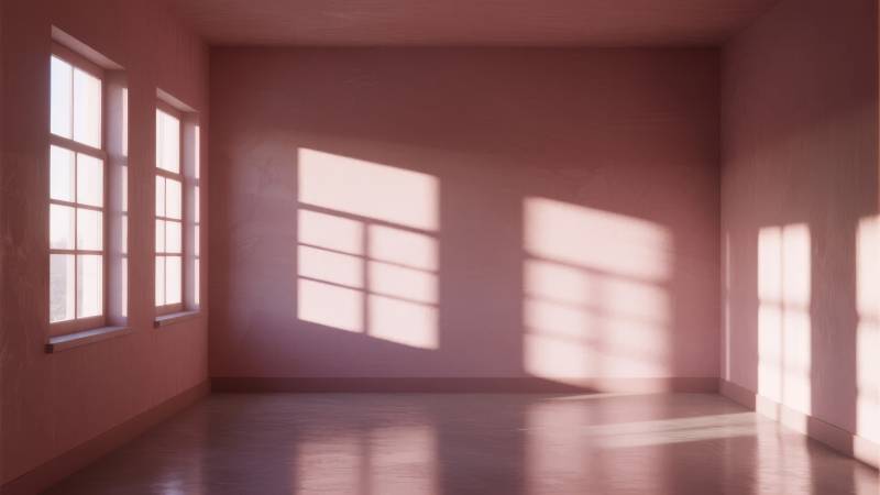 光影交错的空房间图片