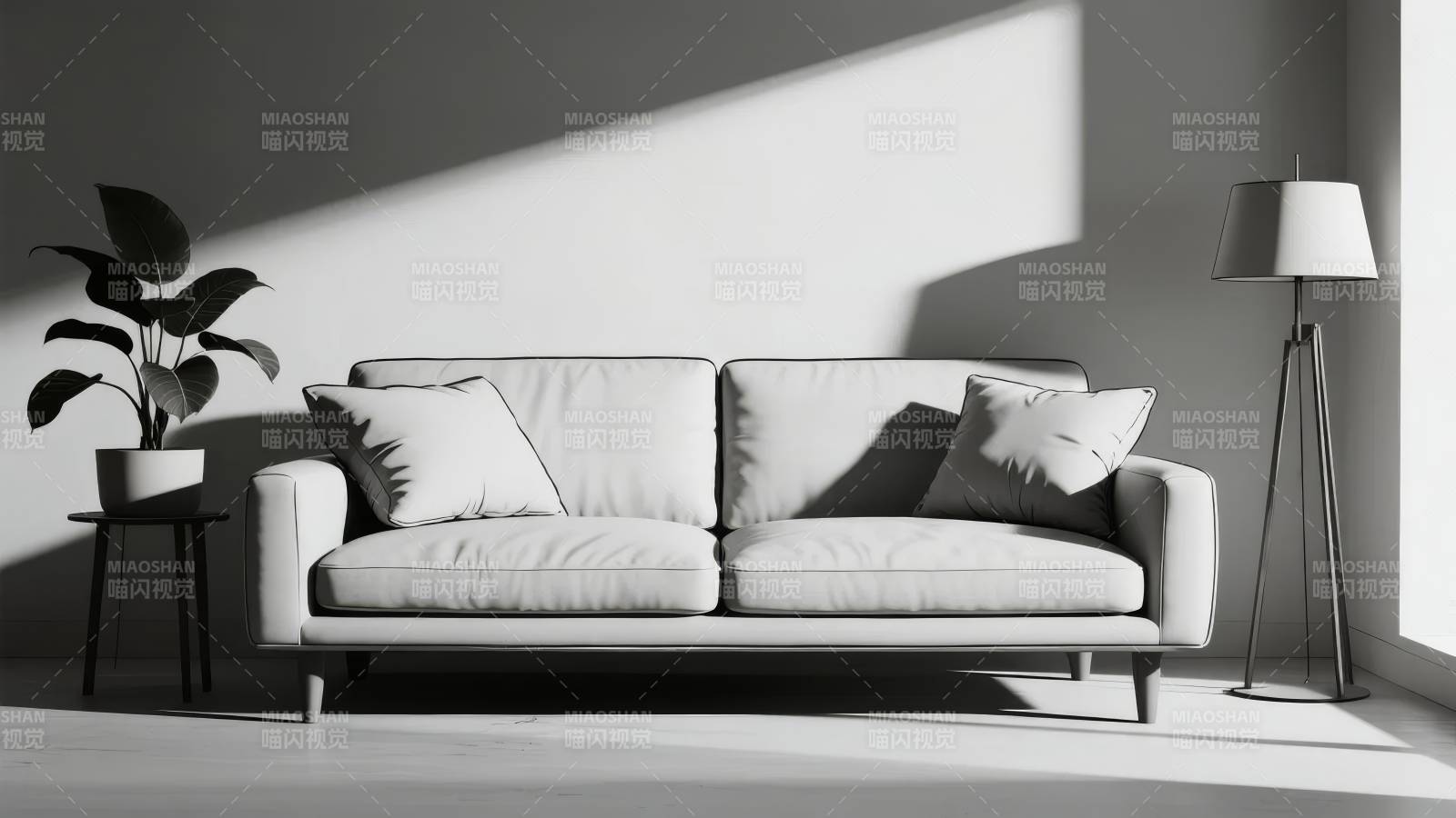 简约客厅光影图图片