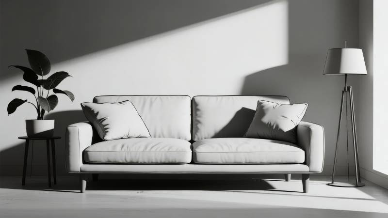 简约客厅光影图图片