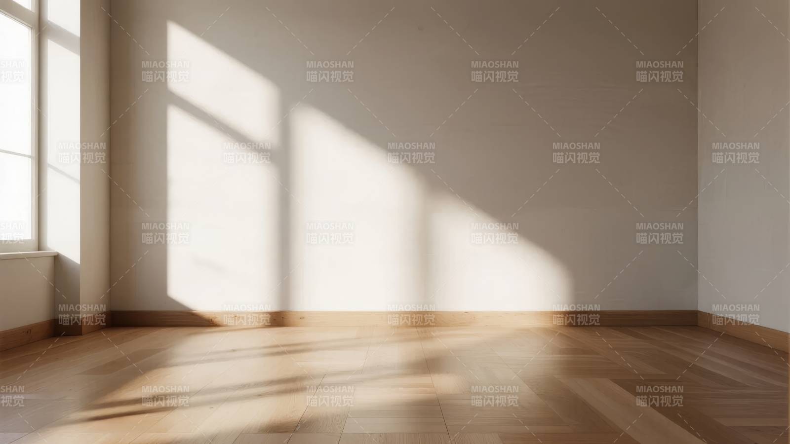 阳光洒满空房间图片