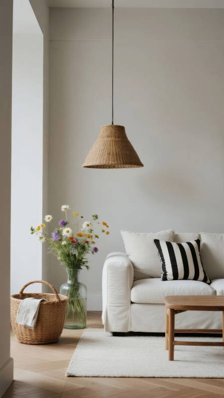 简约客厅花艺布置图片