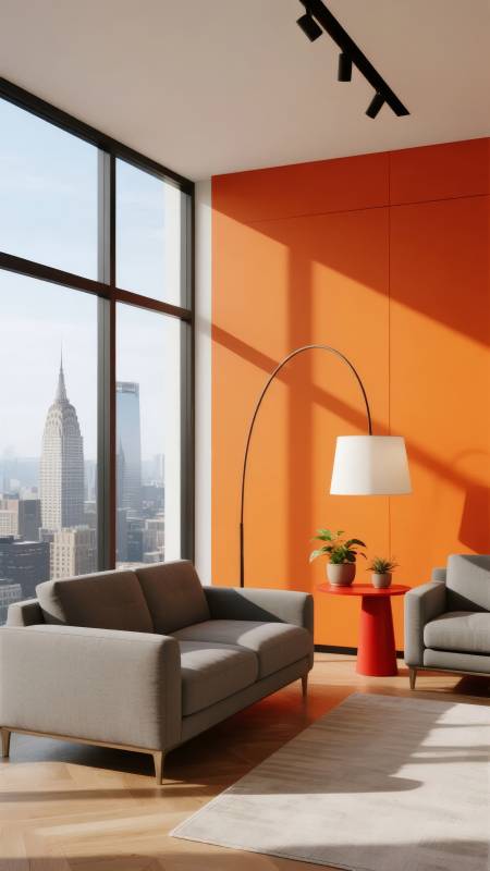 现代都市客厅一角图片