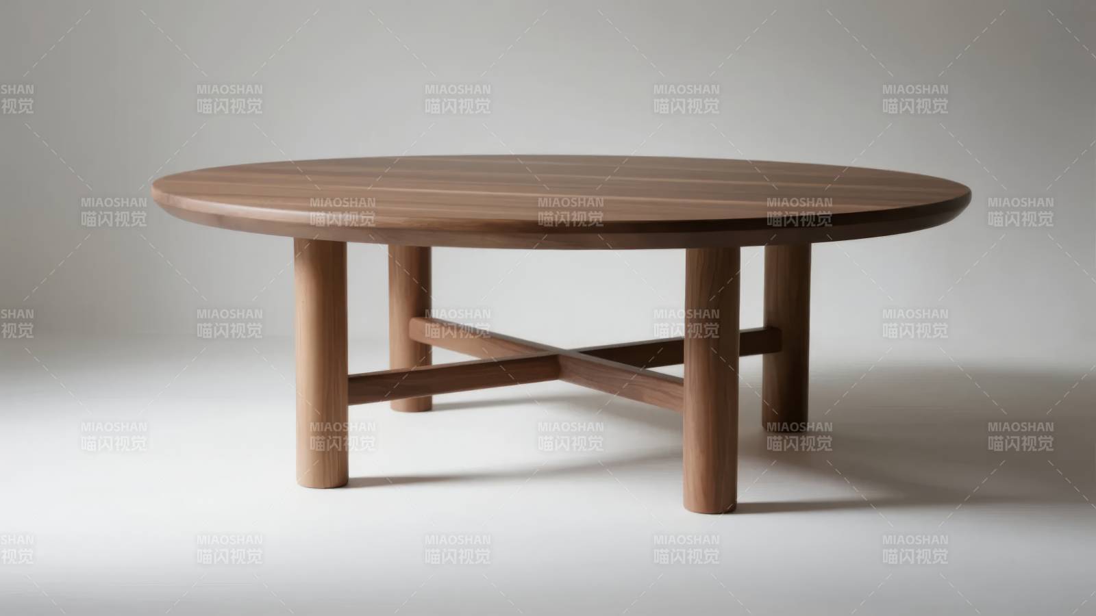 简约木质圆桌图片