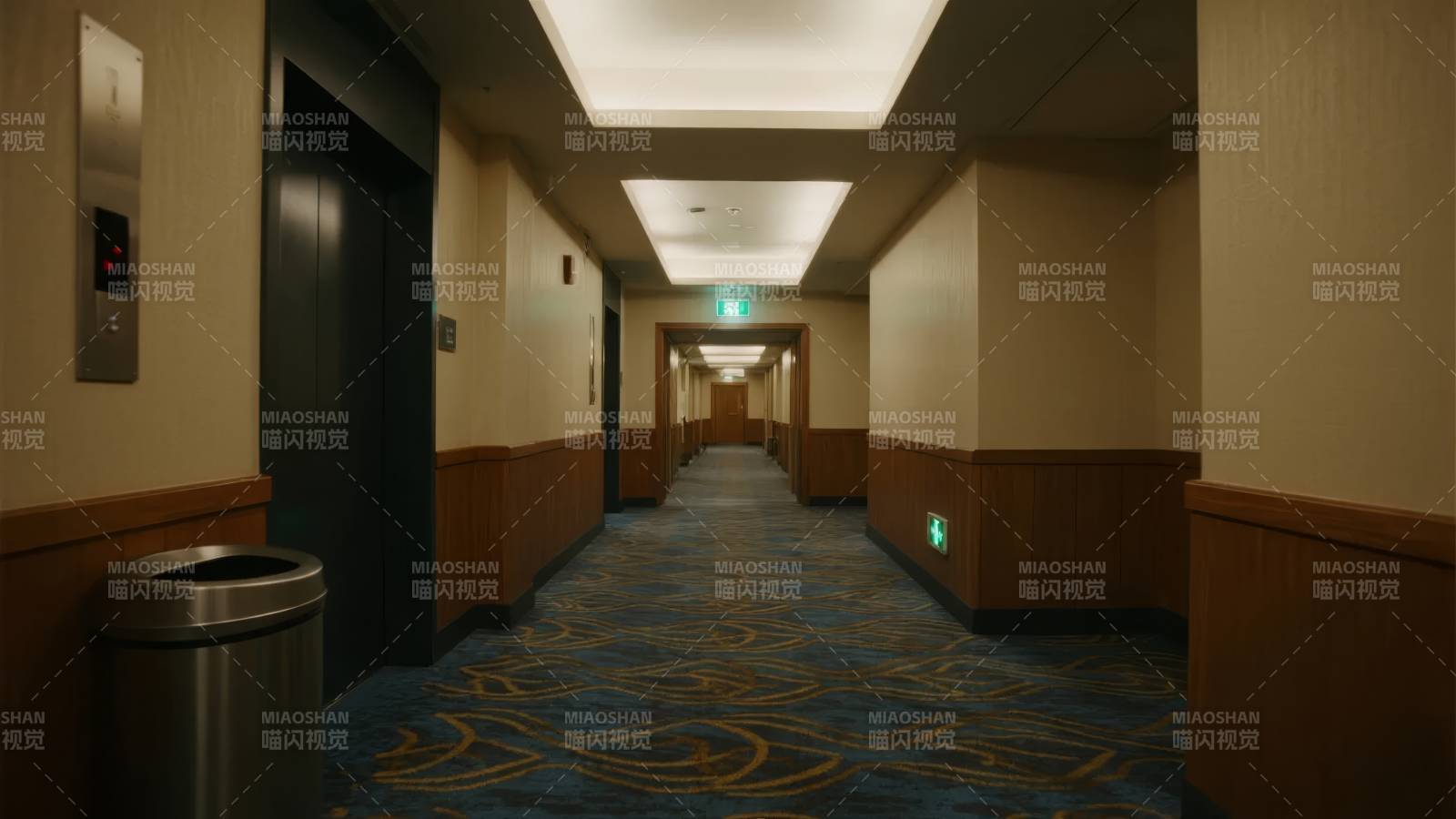 酒店走廊静谧长廊图片