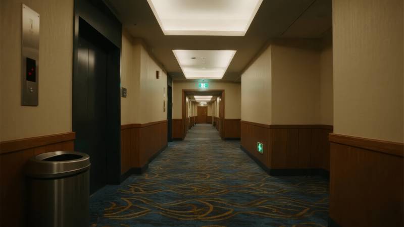 酒店走廊静谧长廊图片