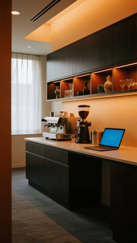 现代厨房一角图片