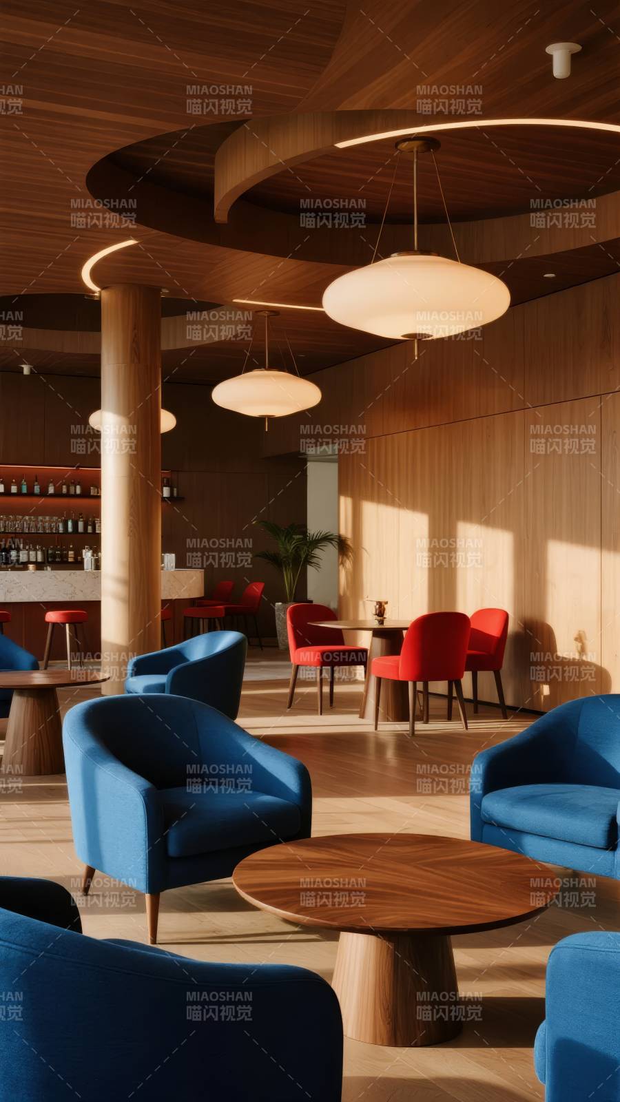 现代木艺休闲空间图片