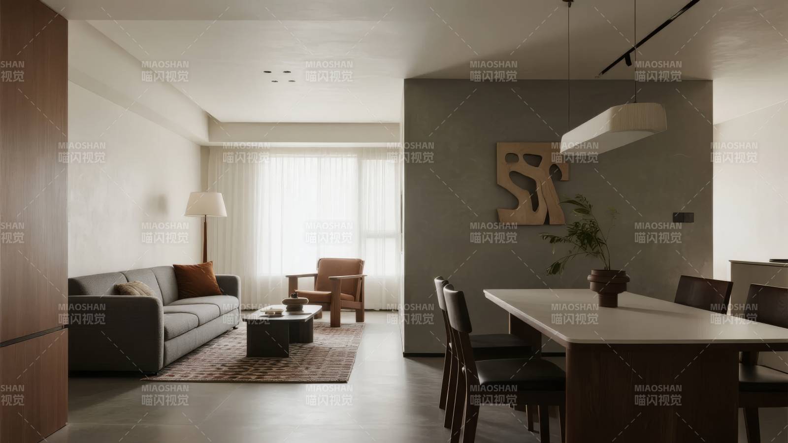 现代简约客厅餐厅图片